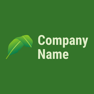 Tropical leaves logo on a Japanese Laurel background - Environmental & Green