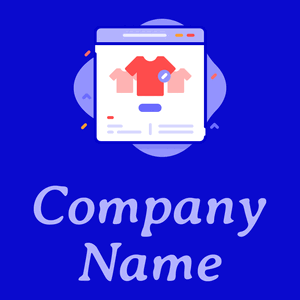 Clothes logo on a Blue background - Communications