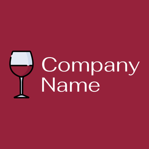 Wine glass logo on a Bright Red background - Agriculture