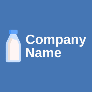 Snow Milk bottle on a Steel Blue background - Food & Drink