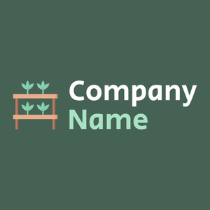 Plants logo on a Viridian Green background - Agriculture