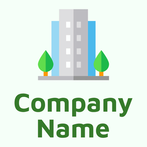 Office building logo on a Mint Cream background - Construction & Tools