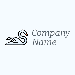 Swan logo on a Alice Blue background - Animals & Pets