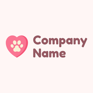 Heart Paw logo on a Snow background - Animals & Pets