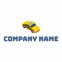 3D Taxi logo on a White background - Automotive & Vehicle