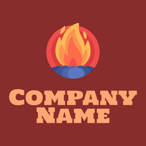 Bonfire on a Flame Red background - Security