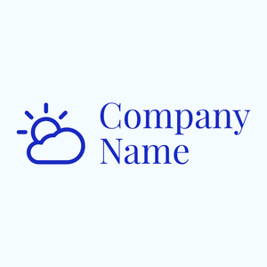 Weather logo on a Alice Blue background - Environmental & Green