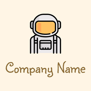 Astronaut logo on a Floral White background - Technology