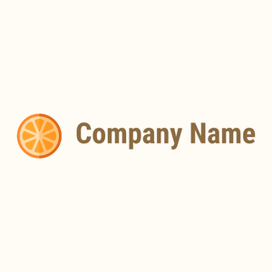 Orange slice logo on a Floral White background - Food & Drink