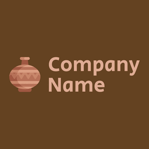 Vase logo on a Dark Brown background - Education