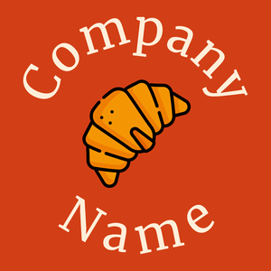 Croissant logo on a Harley Davidson Orange background - Food & Drink