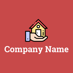 Real estate logo on a Sunset background - Real Estate & Mortgage