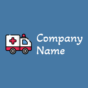 Ambulance on a Steel Blue background - Medical & Pharmaceutical