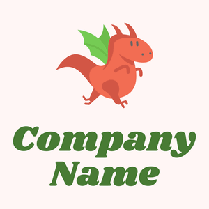 cute Dragon logo on a Snow background - Animals & Pets