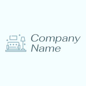 Interior design logo on a Azure background - Architectural