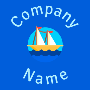 Yacht logo on a Navy Blue background - Automotive & Vehicle