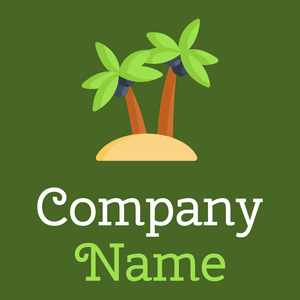 Island logo on a Green Leaf background - Environmental & Green