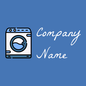 Washing machine logo on a Steel Blue background - Cleaning & Maintenance