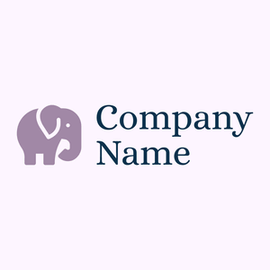 Elephant logo on a Magnolia background - Animals & Pets