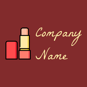 Lip balm logo on a Flame Red background - Fashion & Beauty