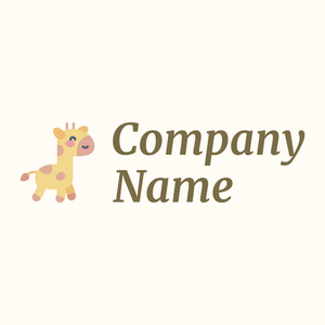 Baby Cute Giraffe on a Floral White background - Animals & Pets