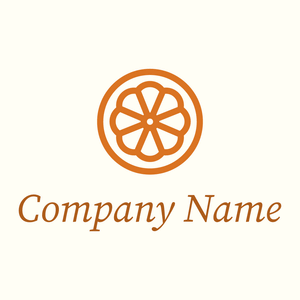 Orange slice logo on a Ivory background - Food & Drink