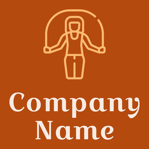 Jumping rope logo on an orange background - Medical & Pharmaceutical