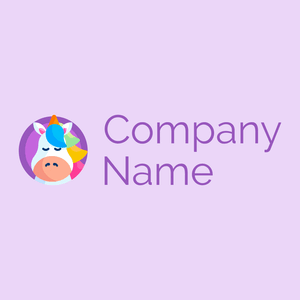 Unicorn logo on a Lavender background - Abstract