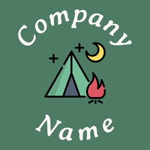 Camping logo on a Como background - Abstract