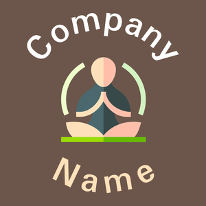 Yoga logo on a Domino background - Religious