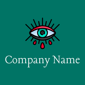 Eye logo on a Tropical Rain Forest background - Abstract