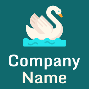 Swan logo on a Deep Sea background - Animals & Pets