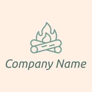 Campfire logo on a Seashell background - Games & Recreation