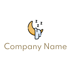 Sleeping logo on a White background - Abstract