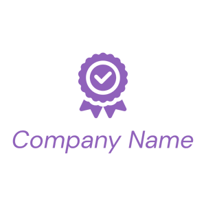 Purple Badge on a White background - Abstract