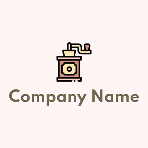 Coffee grinder logo on a Snow background - Food & Drink