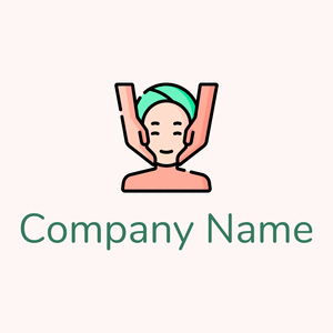 Facial treatment logo on a Snow background - Abstract