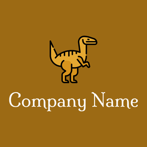 Velociraptor logo on a Golden Brown background - Animals & Pets