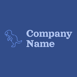 Tyrannosaurus rex logo on a Fun Blue background - Abstract