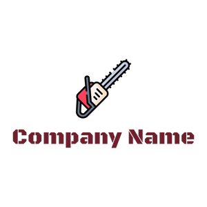 red Chainsaw logo on a White background - Construction & Tools