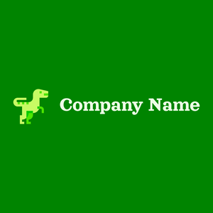 Tyrannosaurus rex logo on a Green background - Abstract