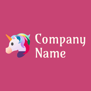 Unicorn logo on a Cabaret background - Abstract