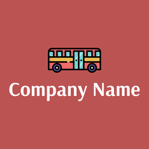 Bus logo on a red background - Automotive & Vehicle