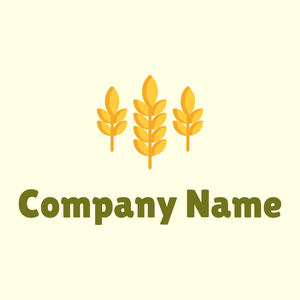 Wheat logo on a Light Yellow background - Agriculture