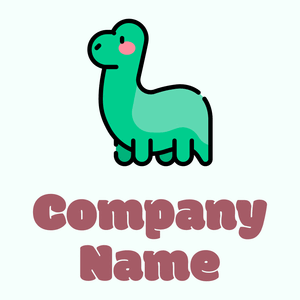 Dinosaur logo on a Mint Cream background - Animals & Pets