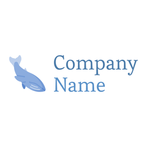 Diving Blue whale logo on a White background - Abstract