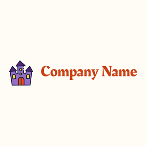 Haunted house logo on a Floral White background - Architectural