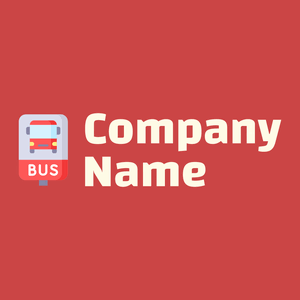 Bus stop logo on a red background - Automotive & Vehicle