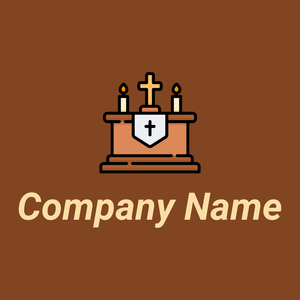 Altar logo on a Peru Tan background - Religious