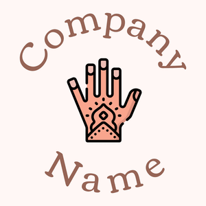 Henna logo on a Snow background - Religious